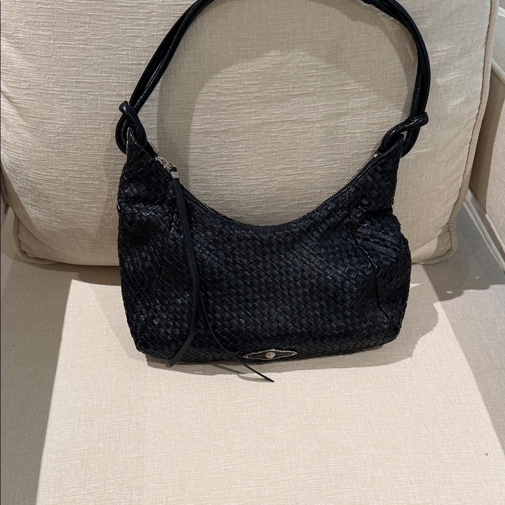 Elliott Lucca Black Woven Shoulder Bag